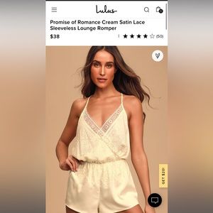 Lulus Promise Of Romance Cream lace Romper